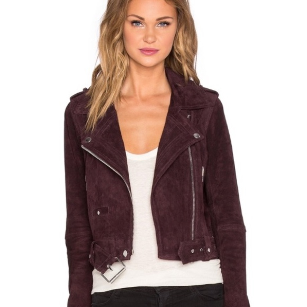Blank NYC Maroon Suede Moto Jacket - Picture 6 of 6